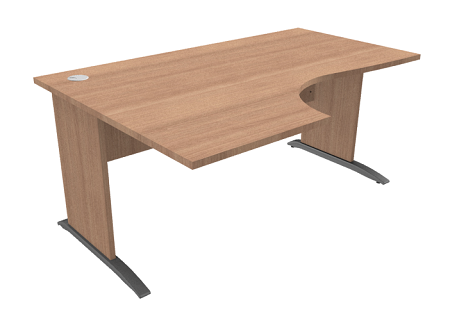 Retro Crescent Desk with Cantilever Leg