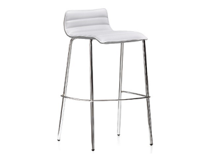 Bjorn Stool with Chrome Frame & Padded Seat