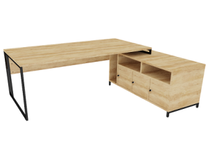 Stricto Executive Desk With Return & Storage Box