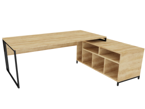 Stricto Executive Desk With Open Storage Return