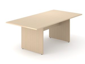 Optima Rectangle Meeting Table with Wooden Legs
