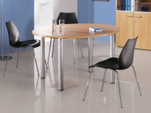 Ensemble Round Table with Cylinder Legs