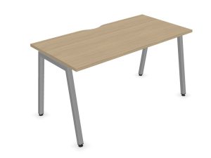Nova A Rectangle Desk with Scallop Cut-Out