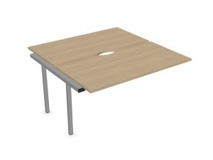 Nova 2 Person Back to Back Desk Extension with Scallop Cut-Out