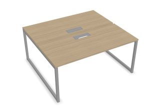 Nova O 2-Person Back to Back Desk with Cable Access Flap