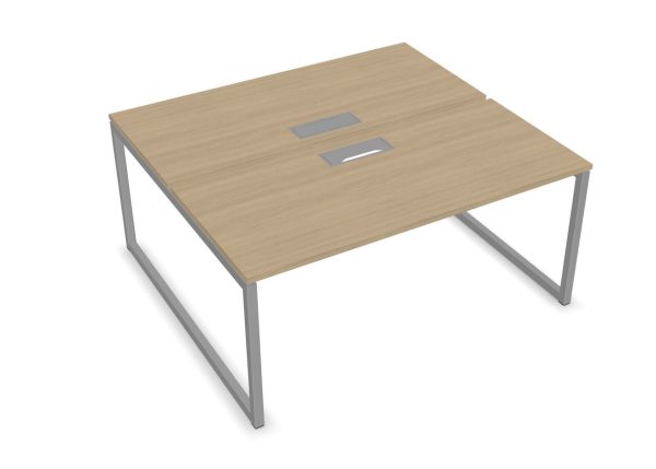 Nova O 2-Person Back to Back Desk with Cable Access Flap