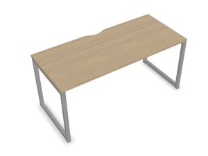 Nova O Rectangle Desk with Scallop Cut-Out