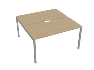 Nova U 2 Person Back to Back Desk with Scallop Cut-Out