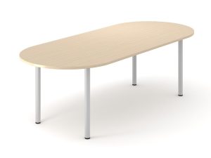 Optima Oval Meeting Table with Cylinder Legs