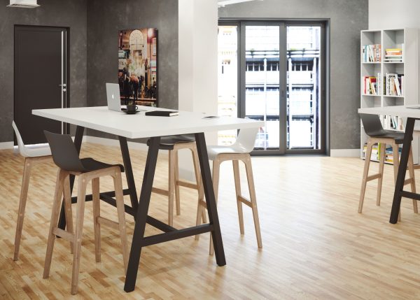 Cohesion High Table with Metal Legs