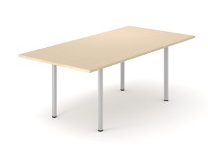 Optima Rectangle Meeting Table with Cylinder Legs