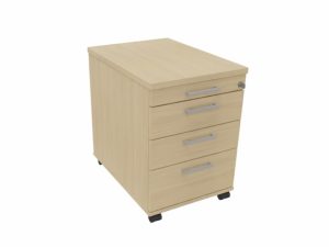 Optima Plus Mobile Pedestal - Metal Drawer Sides