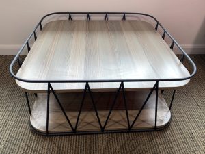 Drum Square Coffee Table in Light Walnut