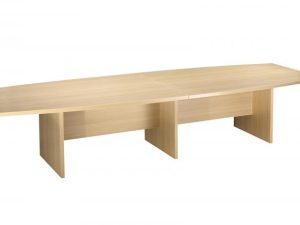 Barrel Shape Boardroom Table with Panel Leg