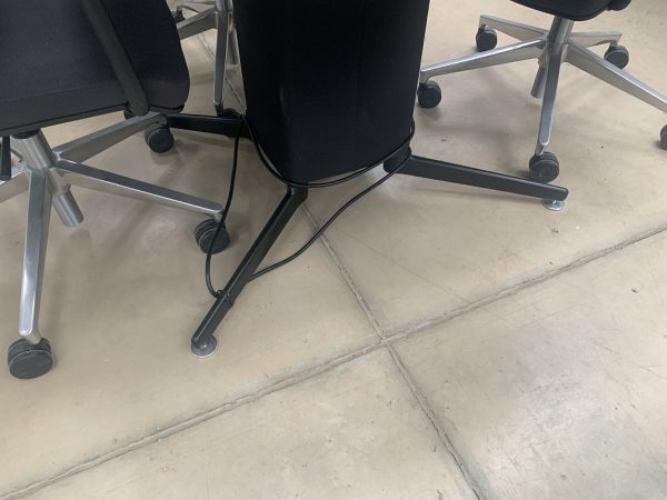 Used Square Meeting Table in Grey Wood Melamine Finish | L1200xH750mm - Image 4