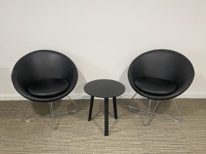 Allermuir Conic Tub Chair in Black Leather