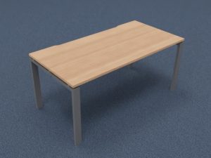 Astro Rectangle Desk - Scallop Top