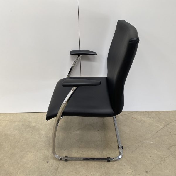 Black Leather Meeting Chairs - Image 4
