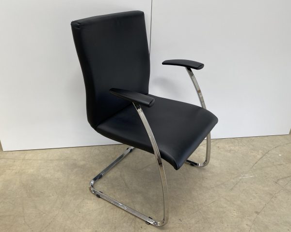 Black Leather Meeting Chairs