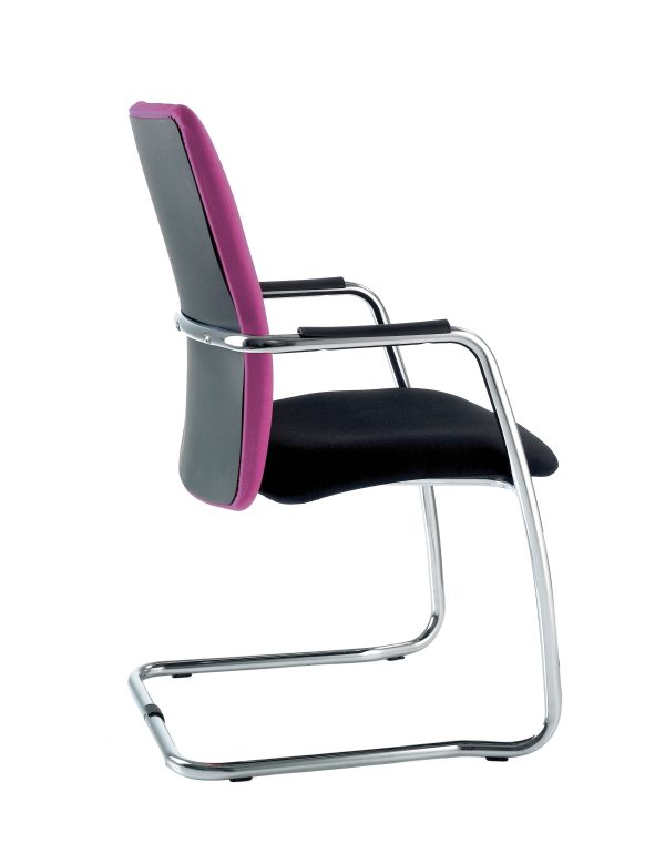 Breeze HB Meeting Chair with Black or chrome 4 Legged Frame - Image 4