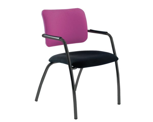 Breeze Meeting Chair with Black or Chrome 4 Legged Frame - Image 4