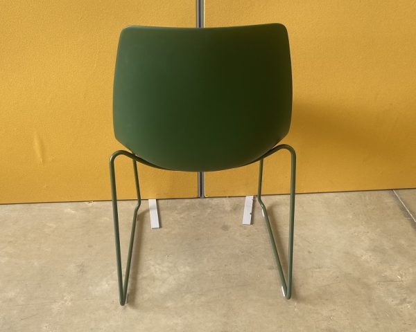 Boss Green Stacking Chair with Upholstered Seat - Image 4