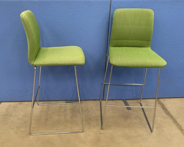 Boss Design Aaron Barstool in a Green Fabric - Image 2