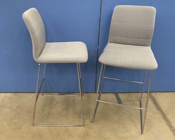 Boss Design Aaron Barstool in a Grey Fabric - Image 3