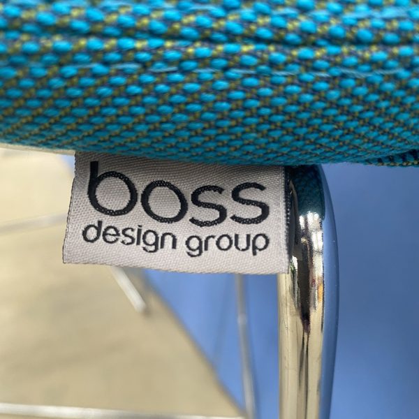 Boss Design Aaron Barstool in a Blue Fabric - Image 4