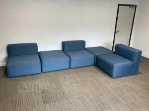 Modular Reception Seats in Blue Grey Fabric