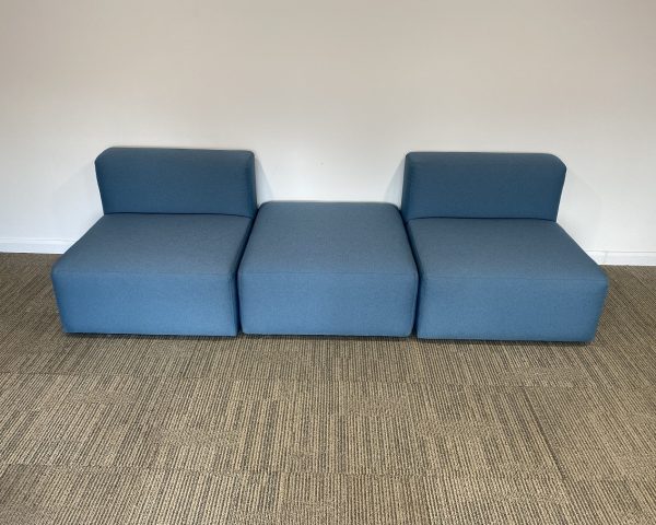Modular Reception Seats in Blue Grey Fabric - Image 4