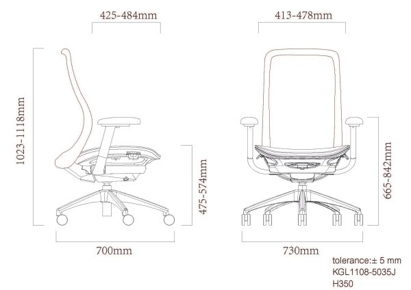 NV Full Mesh Ergonomic Office Chair - Image 7