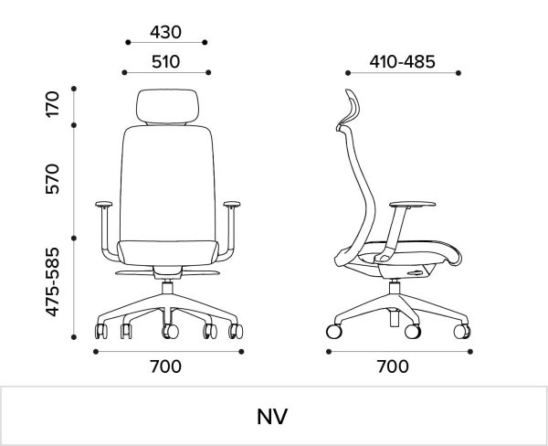 NV Ergonomic Mesh Back Office Chair - Image 11