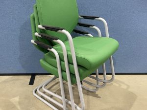 Used Pledge Stacking Chairs in Green - Set of 4 Chairs