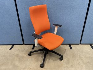 High Back Task Chair in Orange & White