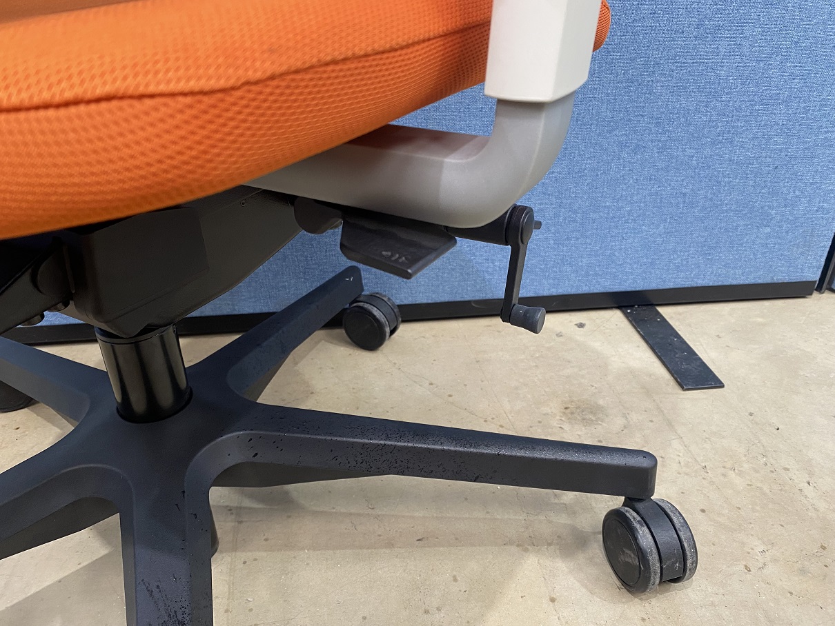 High Back Task Chair in Orange & White - Image 3