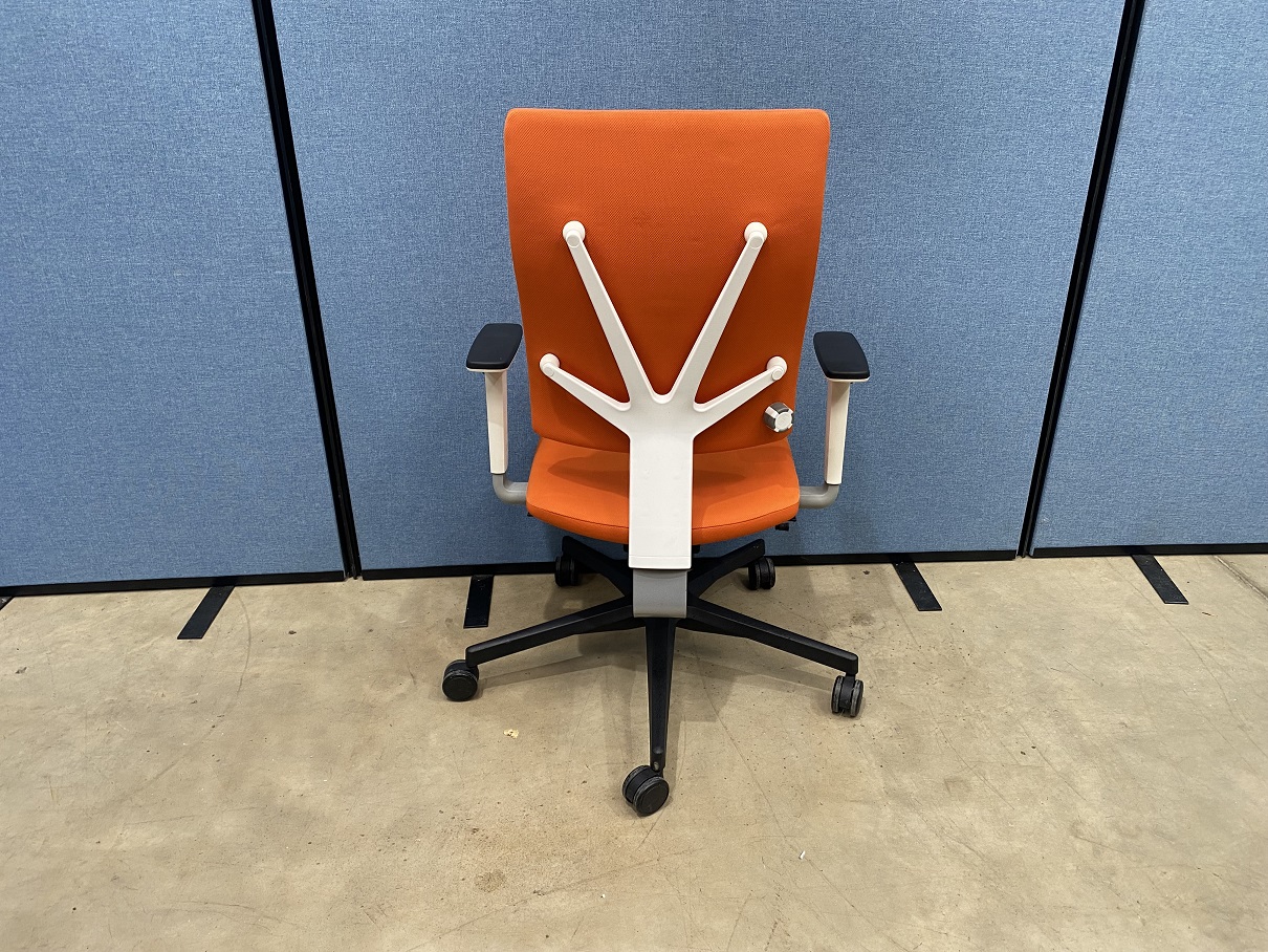 High Back Task Chair in Orange & White - Image 4