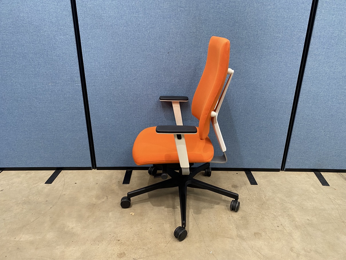 High Back Task Chair in Orange & White - Image 6
