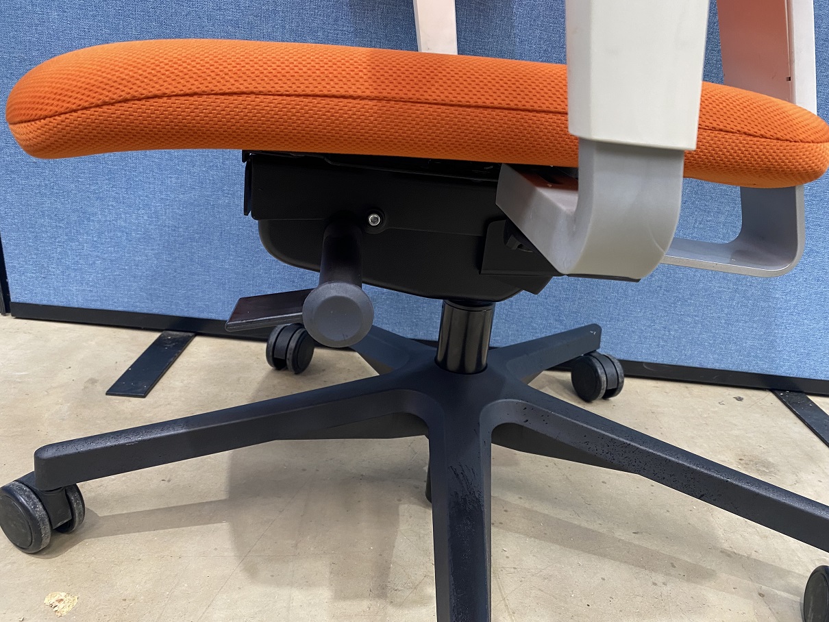 High Back Task Chair in Orange & White - Image 2