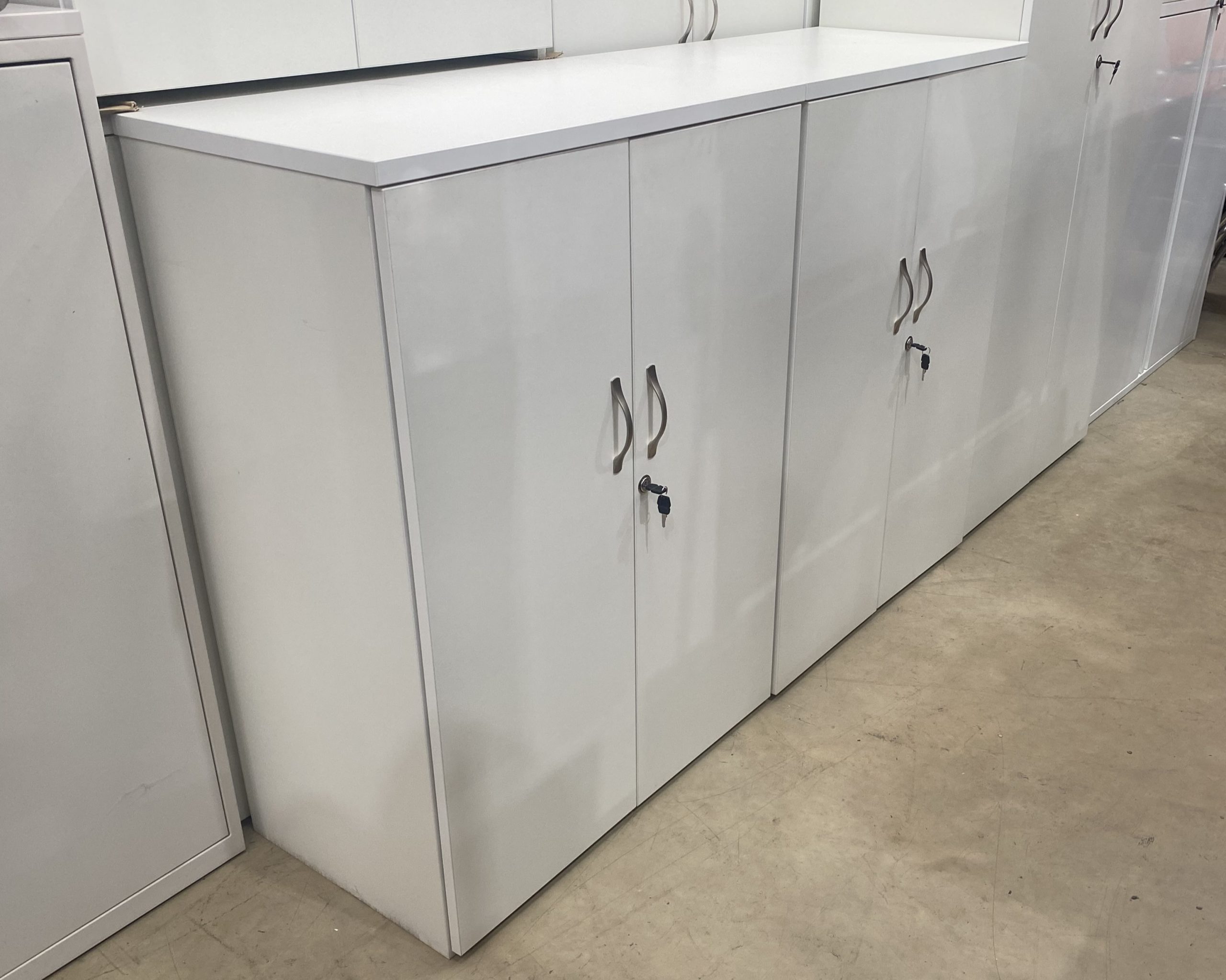 Double Door Cupboard in White - Used
