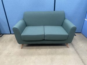 Two Seater Sofa | Green Fabric | Used