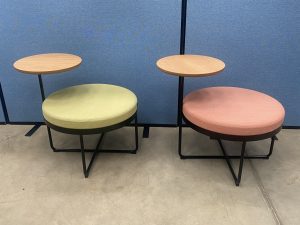 Johanson Stool with Round Swivel Table in Oak - Used