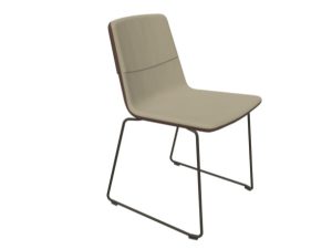 Twist Conference Chair in Leather with Metal Leg