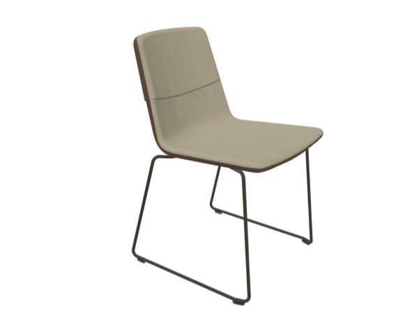 Twist Conference Chair in Leather with Metal Leg